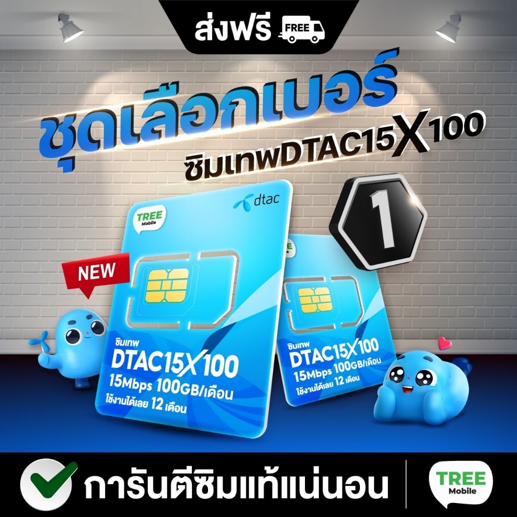 ซิมเทพ DTAC 15mbps X100