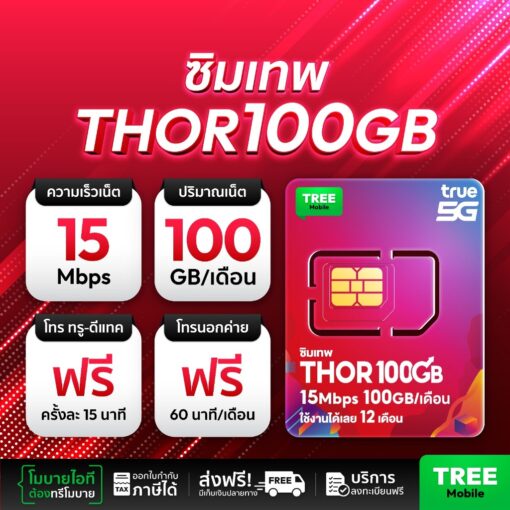 ซิมเทพ True THOR 15Mbps 100GB สปีดแรง ราคาเดียวคุ้ม - Image 2