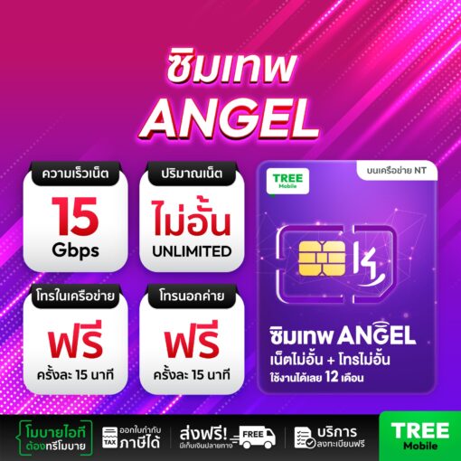 ซิมเทพ ANGEL เน็ตไม่อั้นแรง 15 Mbps โทรฟรีทุกเครือข่าย - Image 2